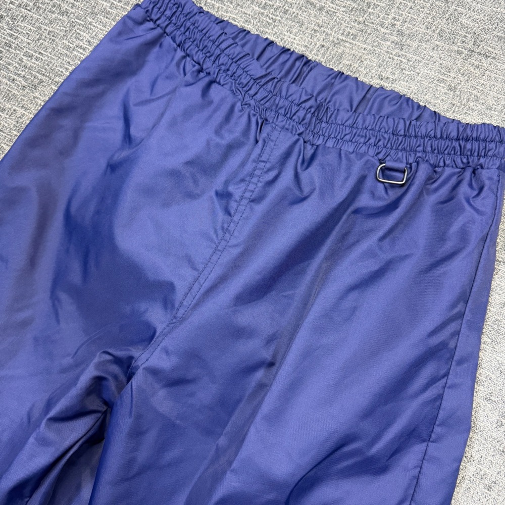 Vintage Obermeyer Mens M Blue Nylon Track Pants Elastic Waist Zip Ankle